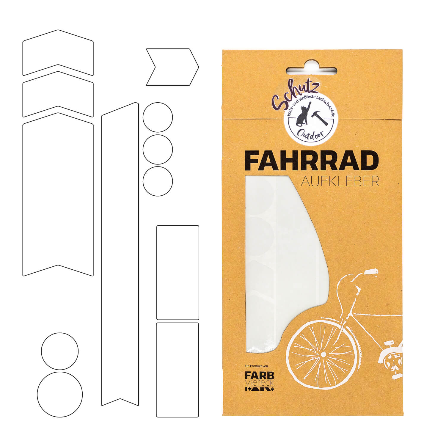 Schutzaufkleber Set für Fahrrad Universal