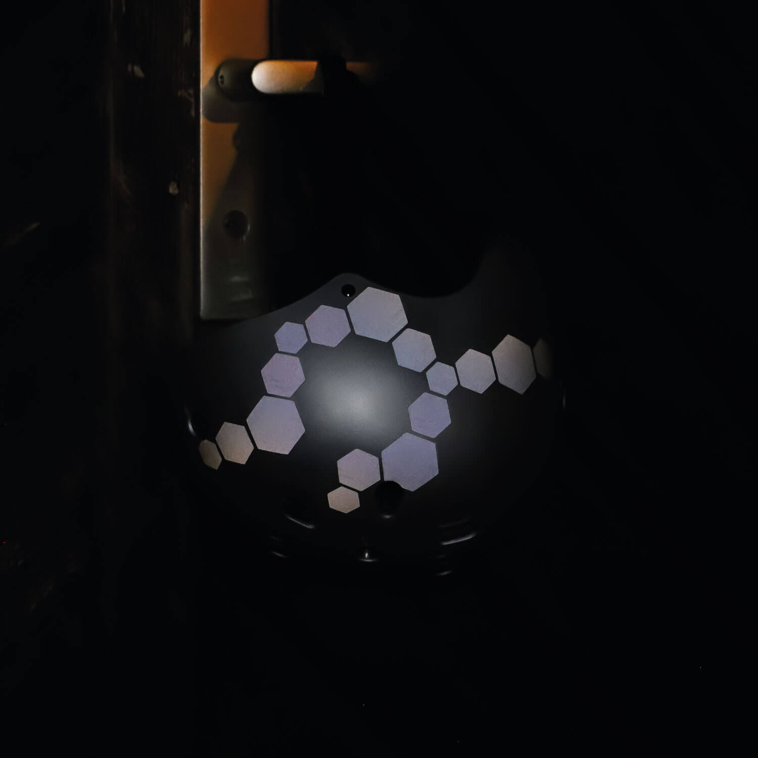 Sechsecke Reflex schwarz
